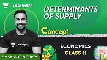 Determinants of Supply | CBSE Term 2 | Economics Class 11 | CA Shantam Gupta