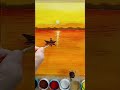 Como Pintar Paisagem com Pescador no Pôr do Sol