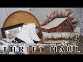 $5 YARD SALE SCORE! | THRIFT HAUL (Part 2) ⛸ | FARMHOUSE DECOR THRIFT HAUL | Winter Decor Finds! 🦌