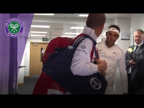 Rafael Nadal bangs his head ahead of Muller clash at Wimbledon 2017
