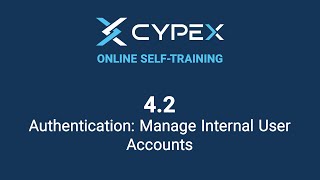 4.2 CYPEX Authentication Section - Manage Internal User Accounts | CYBERTEC PostgreSQL Rapid App Dev