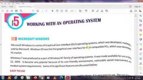 Ch-5 Working with an Operating System (Computer) Part 1