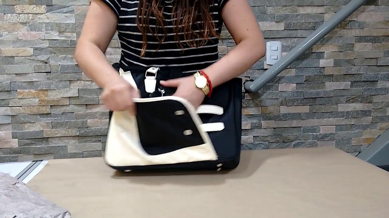 Cartera para Notebook Mujer 13.3″ Black&Cream Kingsons YouTube