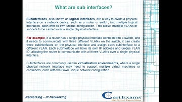 What are sub interfaces
