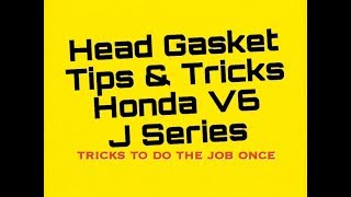 Head Gasket Replacement Honda Acura Accord V6 Ridgeline Pilot Odyssey MDX TL CL Blown Head Gasket