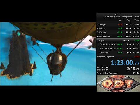 O.D.T.:Escape... Or Die Trying speedrun Salvation% (good ending) NMG 1:23:00