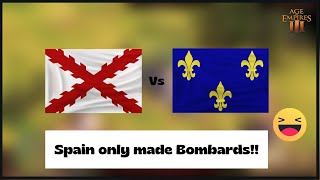 Full Age of Empires 3- Spain Vs French | Very Funny match with Spain Fast Industrial Update