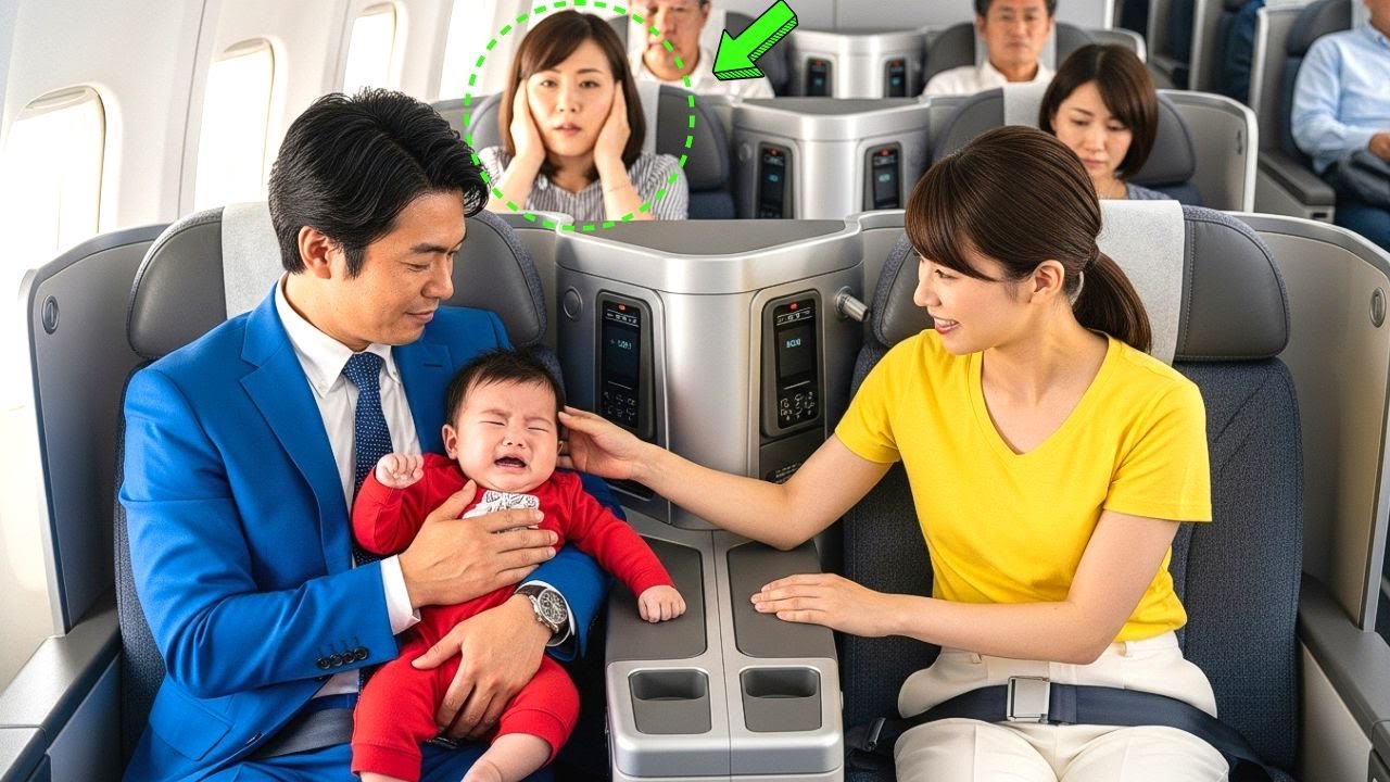 億万長者の赤ちゃんが飛行機の中で泣き止まなかった。すると、ある恥ずかしがり屋の女性がたった3分で赤ちゃんを落ち着かせた。