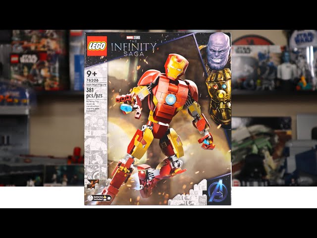 LEGO Marvel Iron Man Figure 76206 Collectible Buildable Toy, Kids Bedroom  Display Model from Avengers: Age of Ultron, Infinity Saga Set