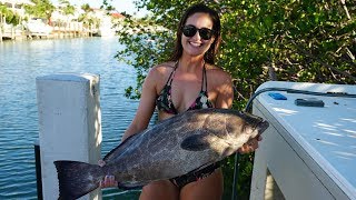 Moray EELS and Grouper Catch and Cook! Florida Keys Fishing w/ Family!