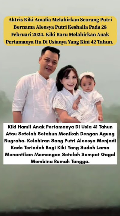 Diusia 42 Tahun, Artis Cantik Kiki Amalia Baru Saja Melahirkan Anak Pertamanya.