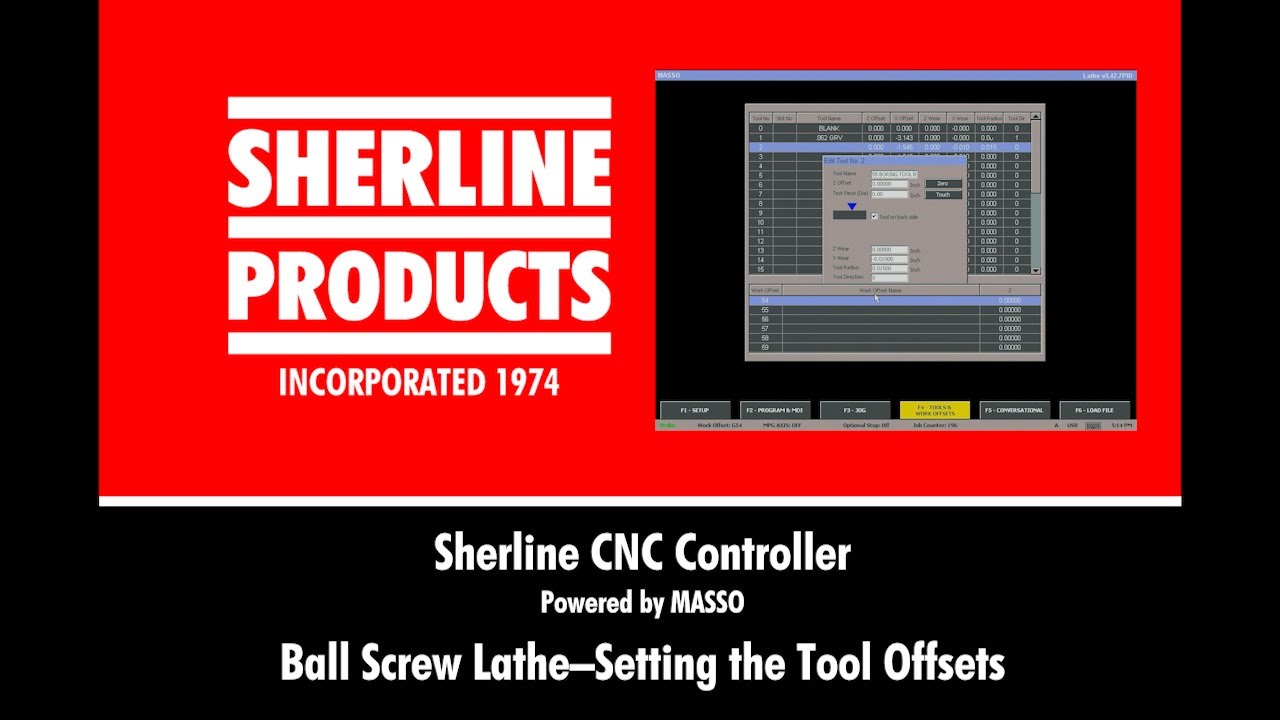 Ball Screw Lathe Setting the Tool Offsets - YouTube