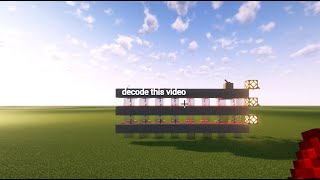 how to build an de and encoder in minecraft with redstone!