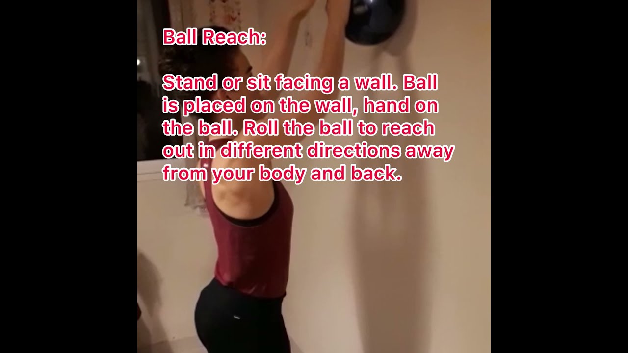 Shoulder Rehab: 1 exercise a day using a therapy ball for regaining shoulder functions 