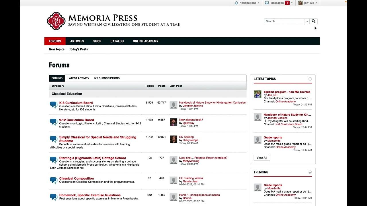 Getting Started with the Memoria Press Forum! YouTube