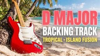 Tropical Masayoshi Takanaka Style Backing Track Jam in D | Island Fusion | Chord Changes | EASY!