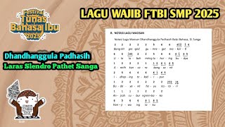 🔴LAGU WAJIB MACAPAT FTBI SMP 2025 - DHANDHANGGULA PADHASIH SLENDRO SANGA