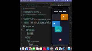 Liquid Drag Delete Bin Animation in #flutter ⚙️ Source Code Below