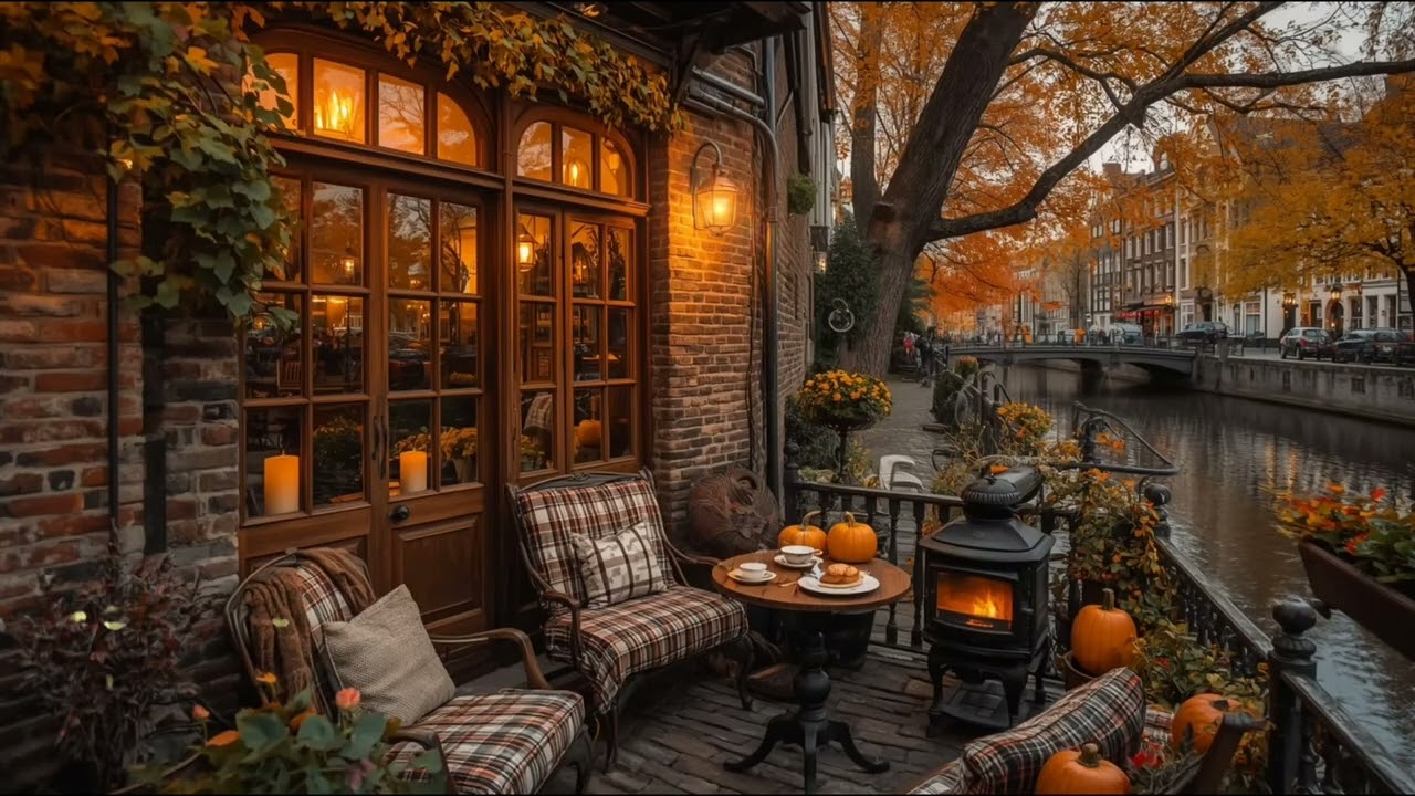 Warm Autumn Vibes 🍁 Smooth Fall Piano in a Cozy Porch Ambience
