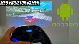 TESTEI UM PROJETOR GAMER QUE TEM ANDROID!