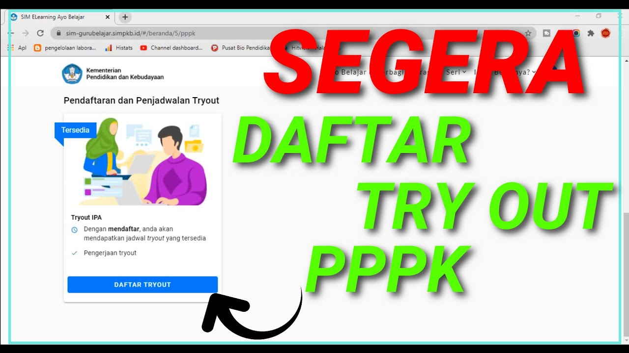 CARA DAFTAR TRY OUT PPPK SETELAH LMS TUNTAS || BELAJAR MANDIRI CALON GURU ASN PPPK/P3K KEMDIKBUD