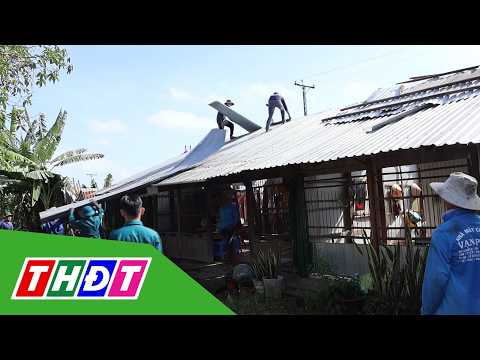 Dong Thap: Tornado rips off roofs of houses in My Tho Commune | THDT