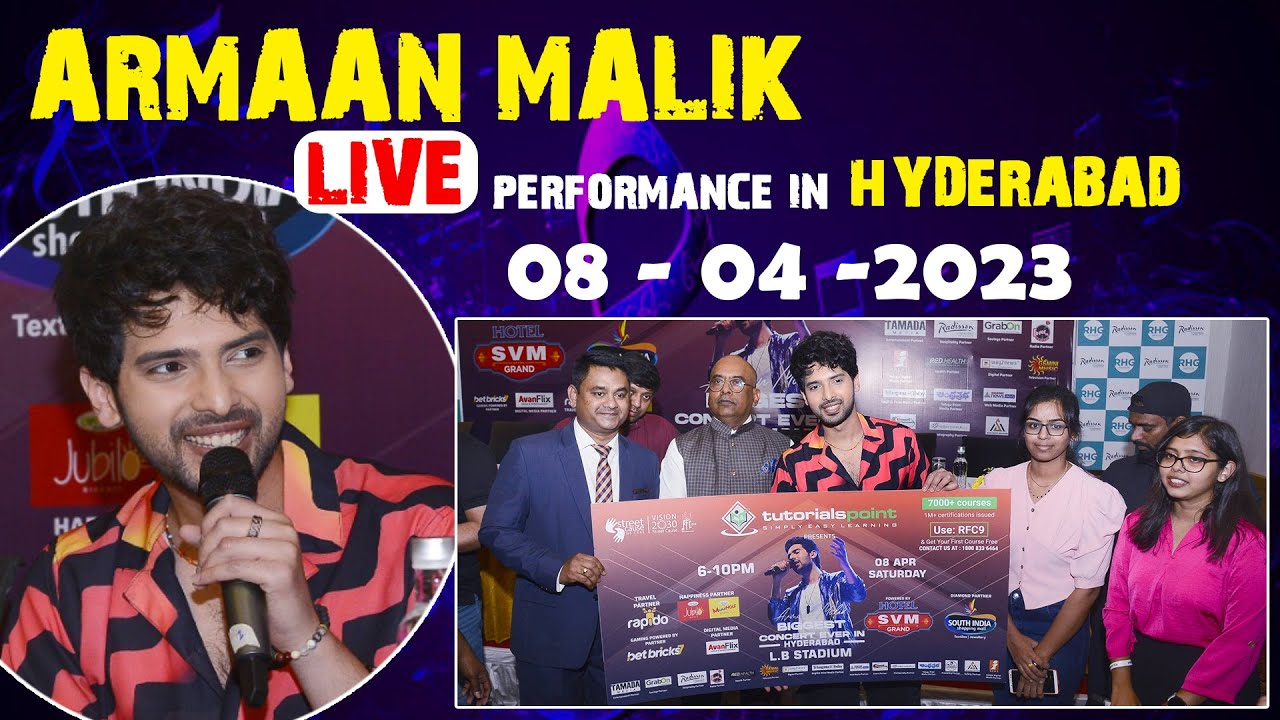Hybiz tv Foto & Idee Armaan Malik Live Performance In Hyderabad At LB Stadium