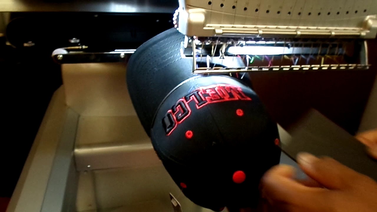 3D Embroidery & Foamy Application On Caps MELCO EMT16 YouTube