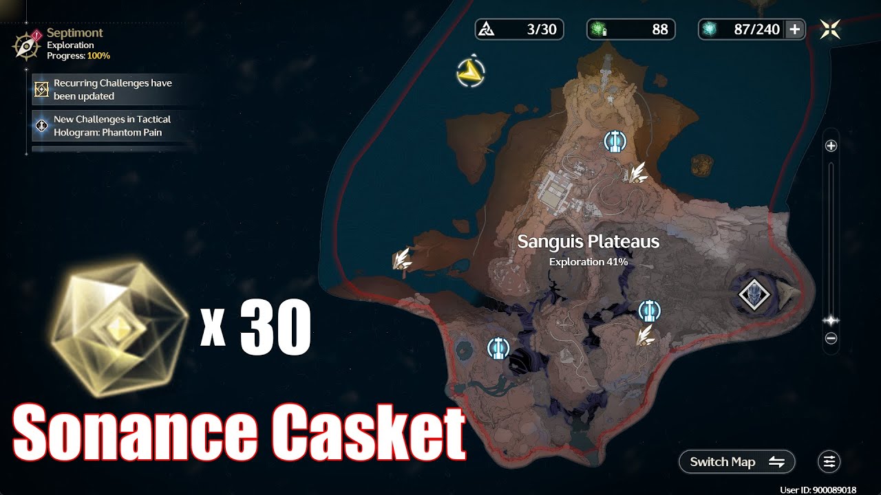 [WutheringWaves] All 30 Sonance Casket in Sanguis Plateaus