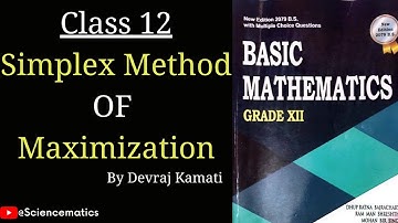 Simplex method for 12 NEB and above | Maximization| Computational method |