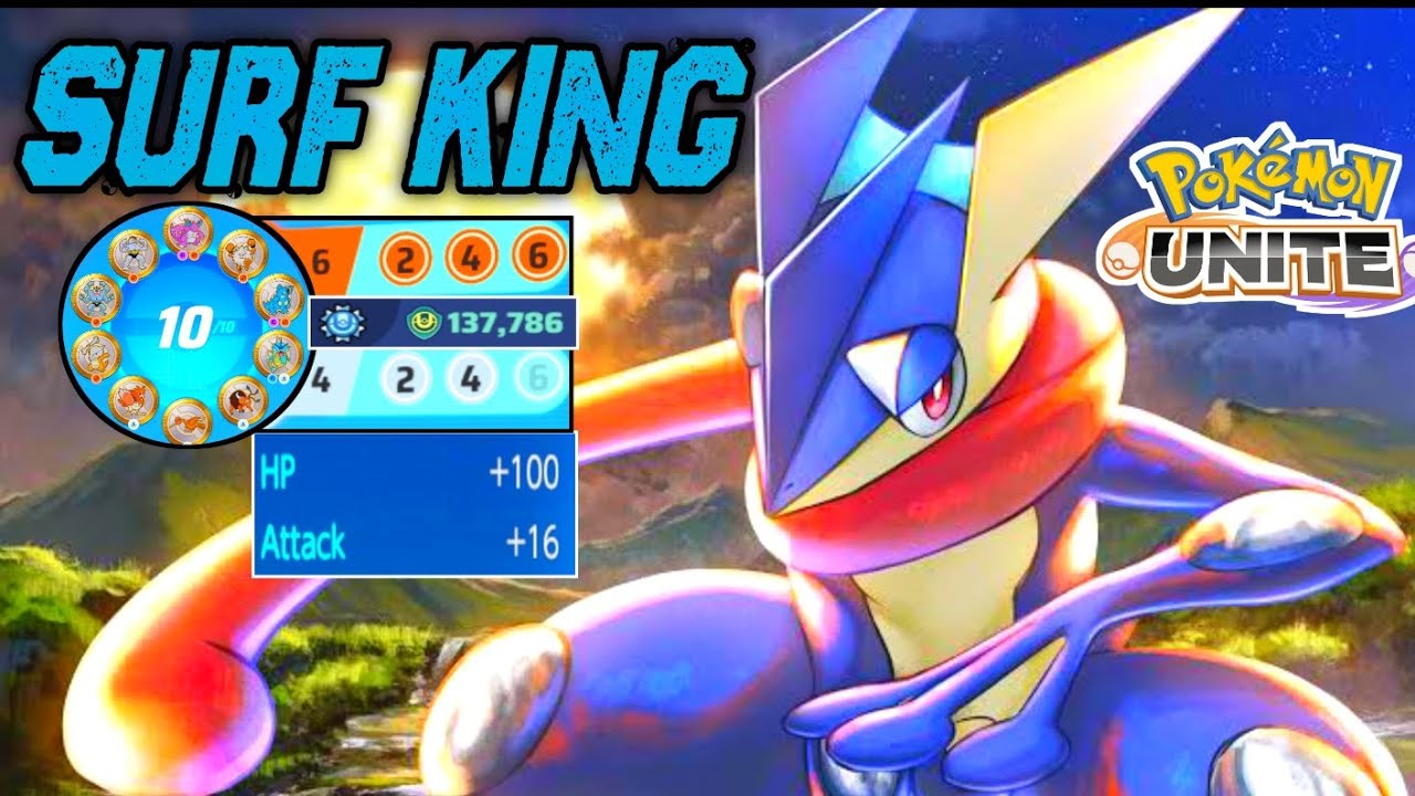 Surf Greninja in Master rank 1700 | Rapid fire build Pokemon unite # ...