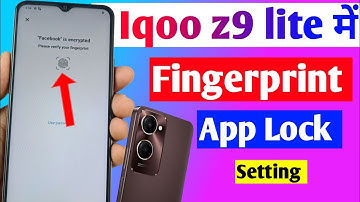 iqoo z9 lite 5g fingerprint app lock setting | iqoo z9 lite app me fingerprint lock kaise lagaye