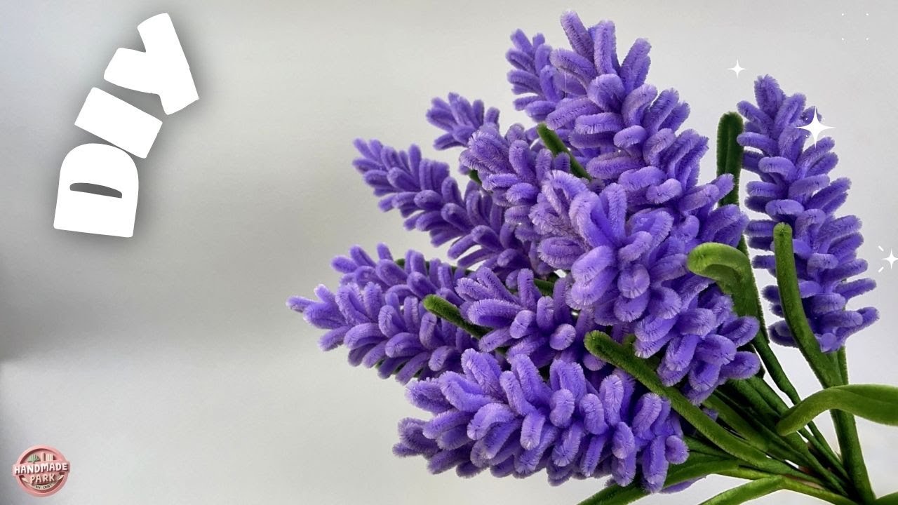 DIY Lavender💫How to make beautiful Lavender flowers so simple with Pipe Cleaner💫 #diy #pipecleaner