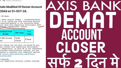 how to close axis bank account online | axis direct demat account close kaise kare | #axisdirect