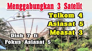 Menggabungkan telkom 4, asiasat 5 dan measat 3 | mengukur jarak LNB screenshot 3