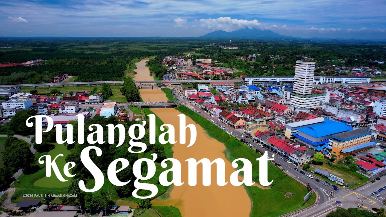 Segamat Riverside Night. View Pulanglah Ke Segamat Berhari Raya | Malaysia Drone View 4K - YouTube