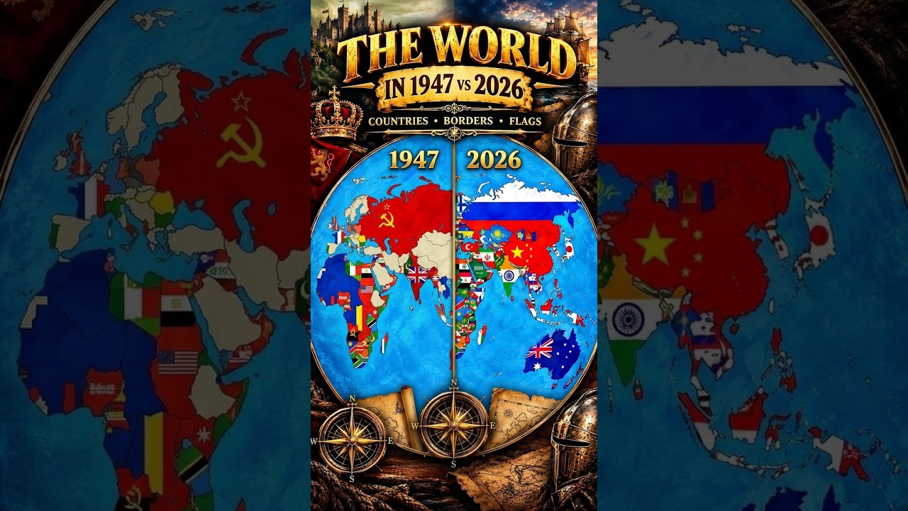 1947 vs 2026 🌍#countries #geography #history #mapguide #countryballs #map #2026 79YearsofChange