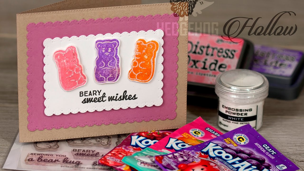 How to make scented embossing powder & reverse distress oxide stamping ...