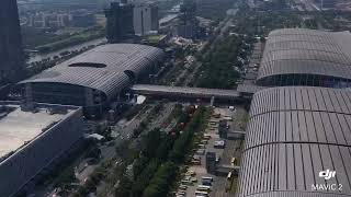 Guangzhou drone footage / during Canton fair expo