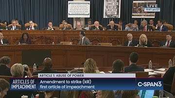 House Judiciary Committee Debates on Articles of Impeachment