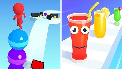 Juice Run Vs Stack Rider 🟠🔴🟠Big Max Levels Walkthrough Android iOS Gameplay DT54G