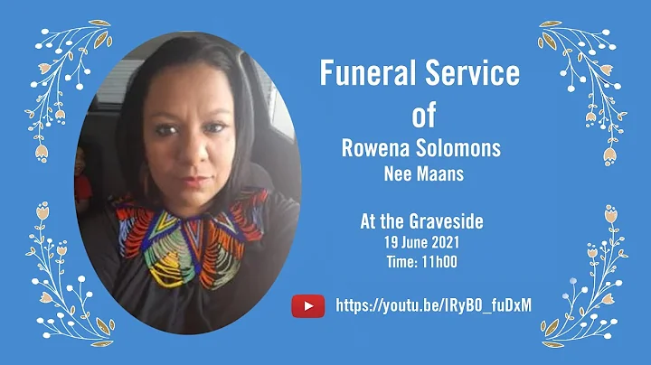 GraveSide Service:  Rowena Solomons Nee Maans.