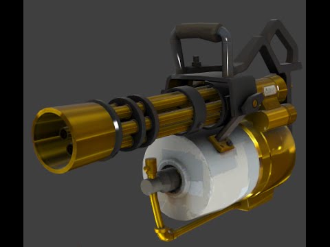 Team Fortress 2 Australium Gameplay Heavy Golden Minigun Youtube - golden minigun roblox