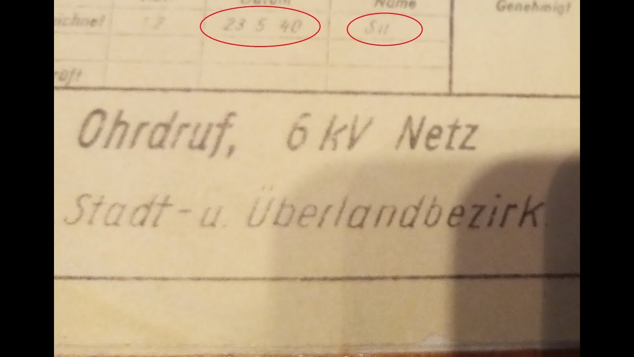 Ohrdruf - Kabel zum Truppenübungsplatz  - Lehrgang zum Kabelplan
