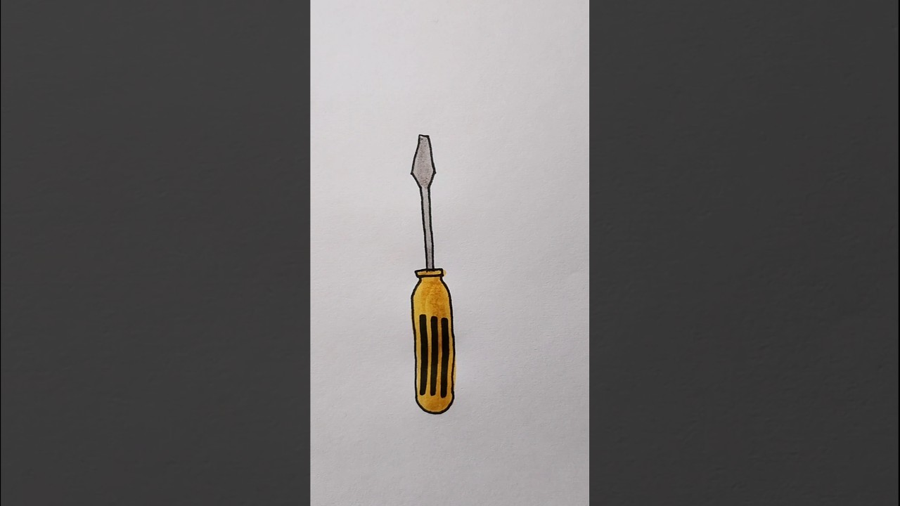 Screwdriver 🪛 Easy Drawing For Kids 