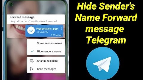 How to Hide Sender ID and forward message on Telegram  😃