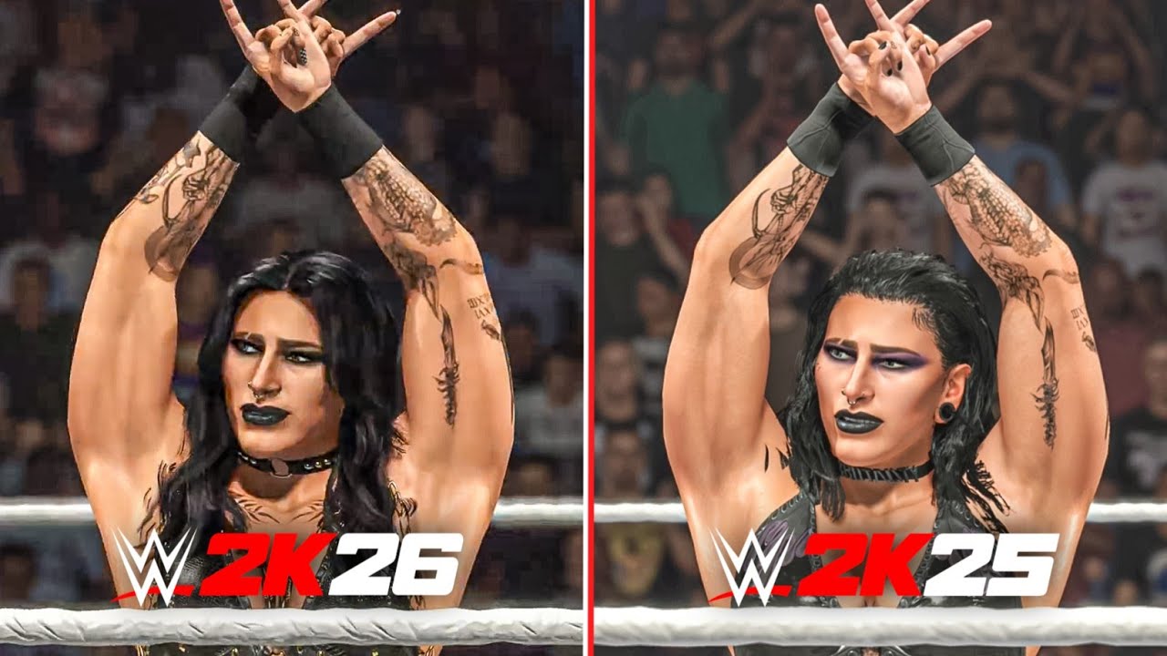 WWE 2K26 vs WWE 2K25 Graphic & Model Comparison!