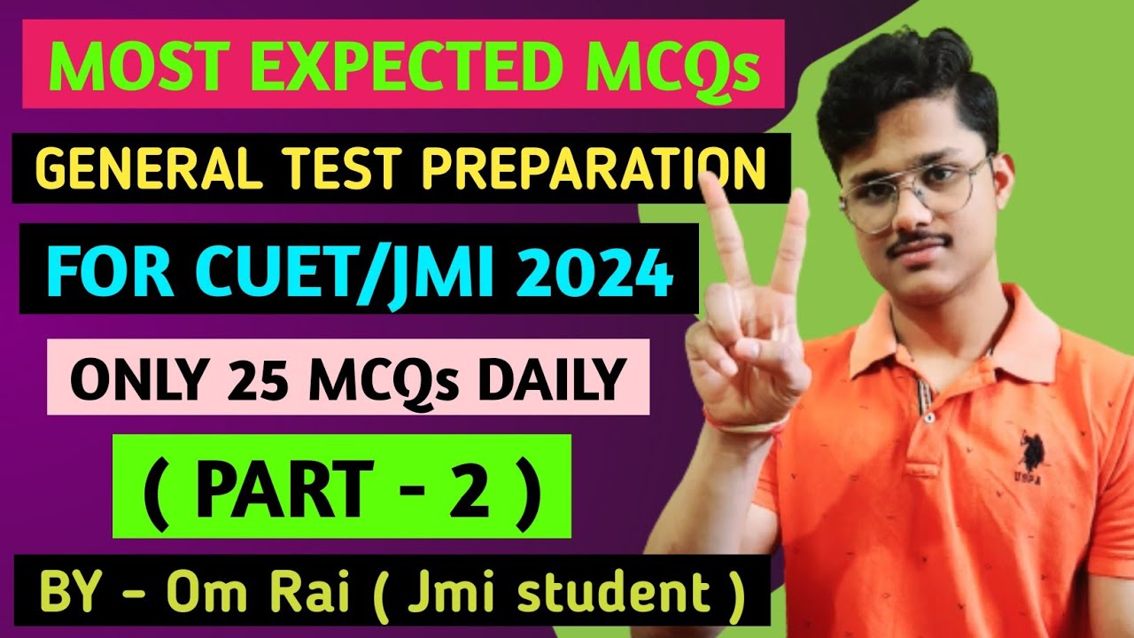 ( Part - 2 )GENERAL TEST STATIC GK MOST EXPECTED MCQ CUET | GENERAL ...