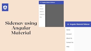 How to create Sidenav using Angular Material?