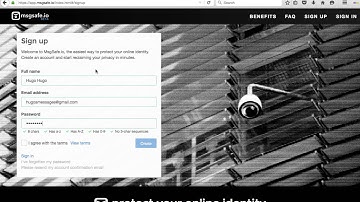 How to sign up for MsgSafe and create a virtual identity